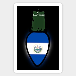 El Salvador Flag Christmas Light Sticker